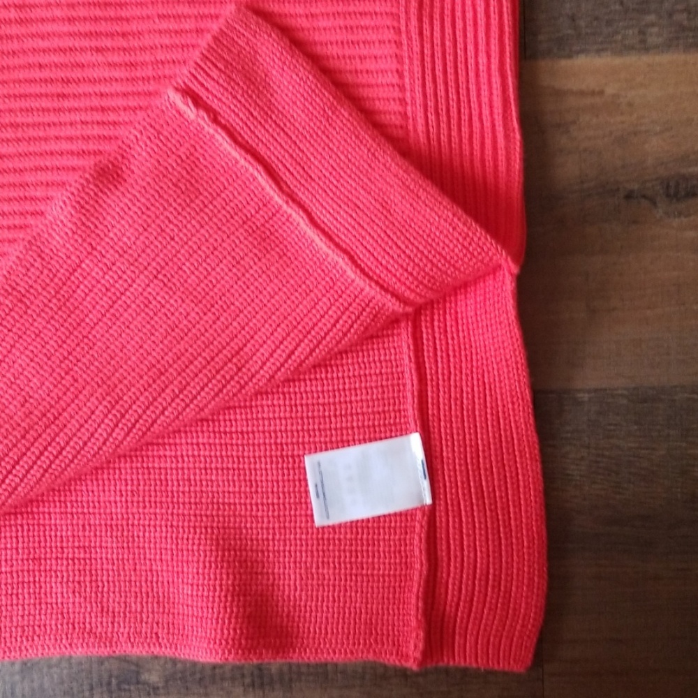 Lands' End Red Orange Cowl Neck Heavy Sweater - Picture 5 of 8